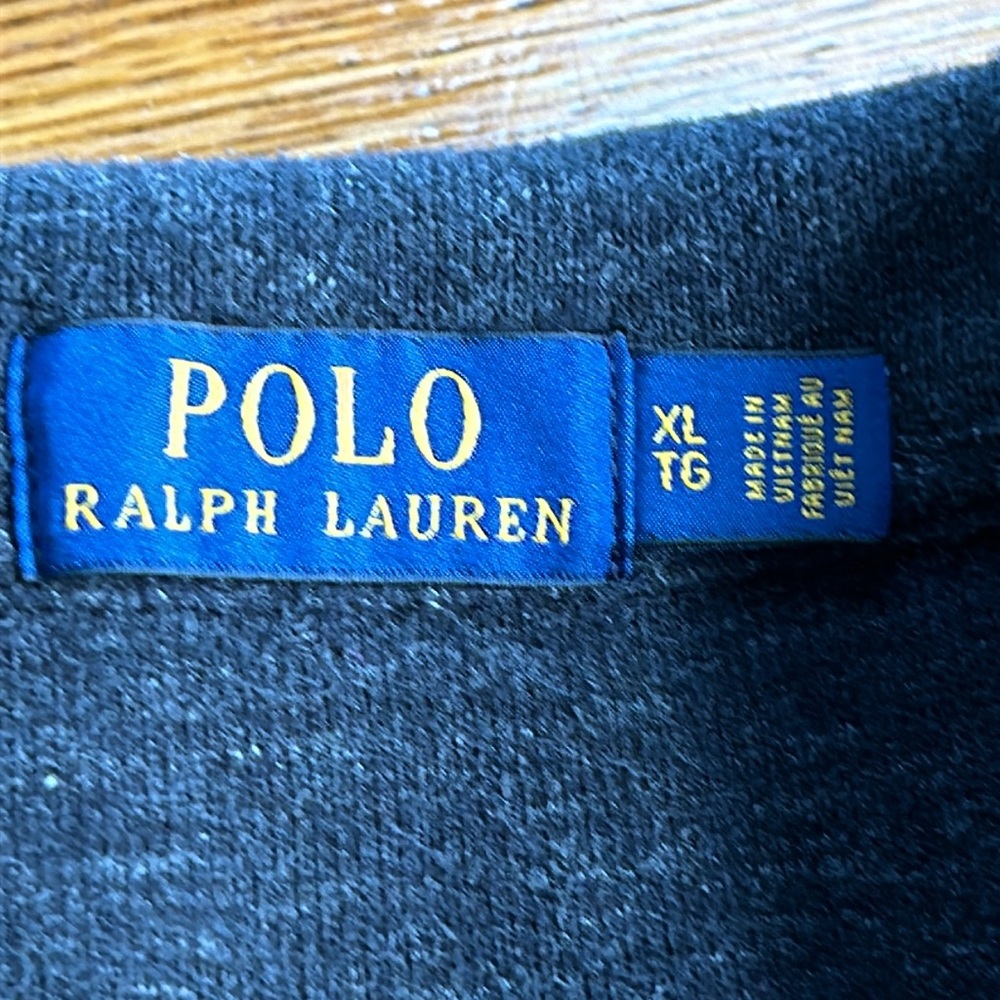 POLO Ralph Lauren cotton 1/4 zip pullover sweater. Men’s Size XL. Gray. - Picture 3 of 9